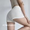 European and American Tight High Waisted Knitted Leggings Shorts for Women Solid Slimming Elastic Spicy Girl Wrapped Buttocks Slim Fit Hot Pants