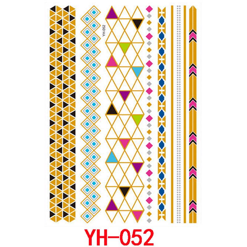 Bronzing Tattoo Sticker, Metal Waterproof Tattoo Sticker, Tattoo
