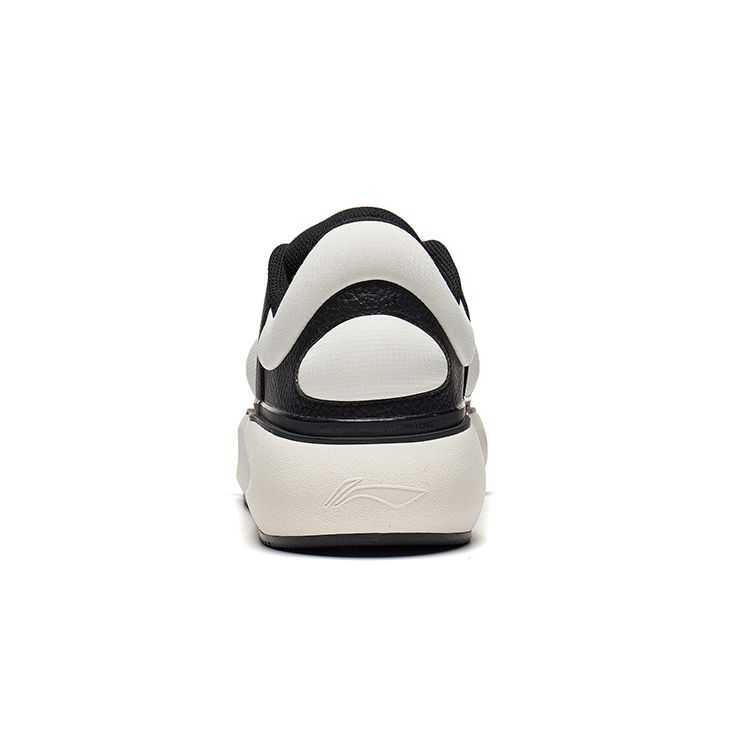 Li Ning Cloud Travel C4D Thick Sole Wear Resistant Shock Absorbing Trendy Low Top Casual Shoes Men Casual Shoes Black White AZGT089-2
