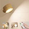 Wireless Wall Lamp with Remote Control Dimmable Easy Installation USB Rechargeable Wall Mounted Sconces LED Wall Light