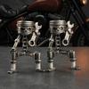 Durable Resin Skeleton Craft Vintage Robot Statue, Industrial Mechanical Figurine, Cool Desktop Atmosphere Ornament Gothic Desk Decor for Office