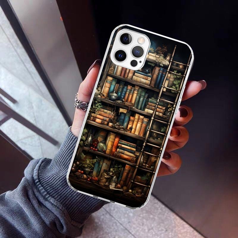 Read Books illustration Reading Phone Case For iPhone 17 Air 16 15 Pro Max 14 Plus 13 Mini 12 11 Cover 7 8 SE Silicone Shell Pri