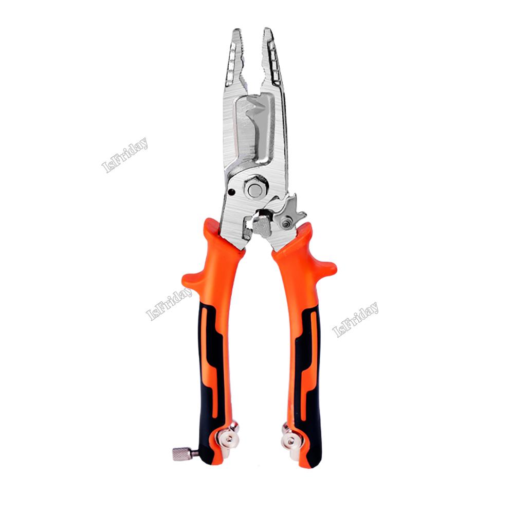 

Ручной инструмент 10 в 1, многофункциональный инструмент для зачистки проводов, сверхмощные универсальные плоскогубцы, инструмент для зачистки проводов, кабельный резак, ручной инструмент для обжима клемм оранжевый