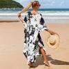 Oversized Bikini Cover-ups Boho Beach Cardigan Fashion Sunscreen Shawl  For Women