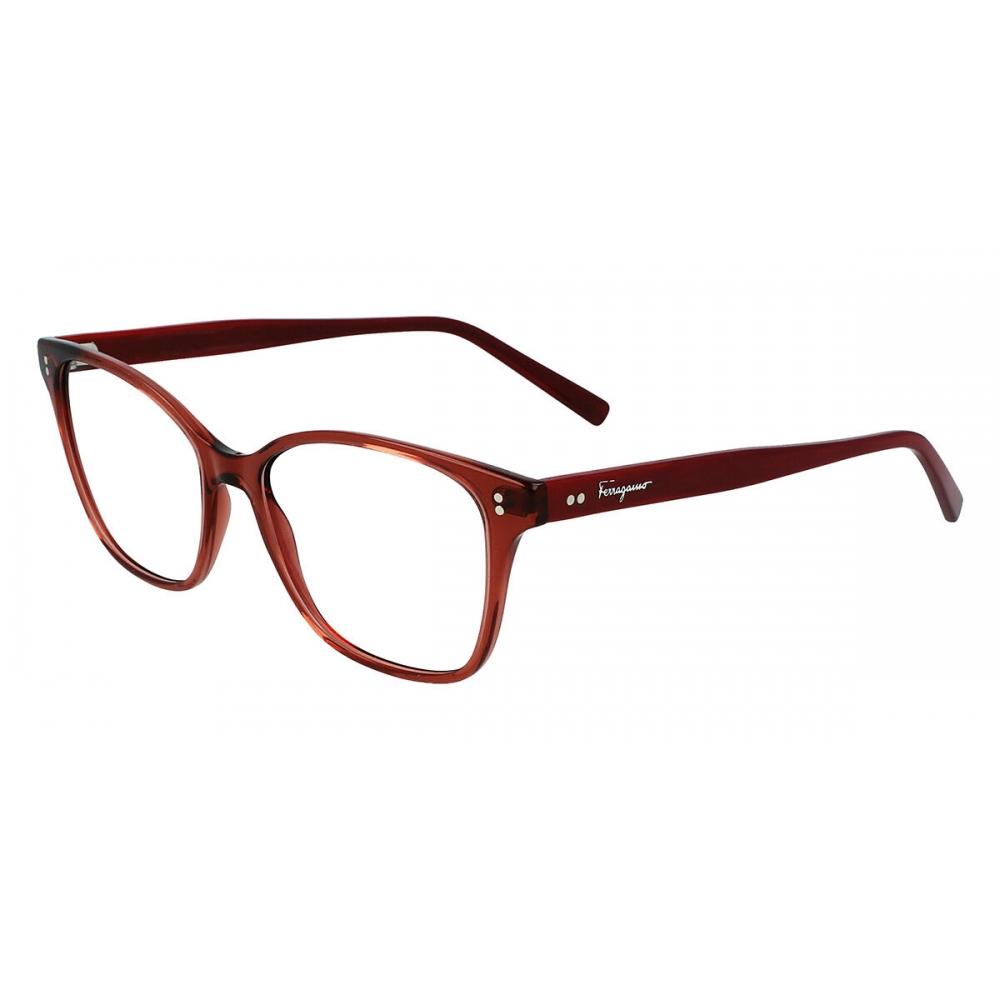 

Salvatore Ferragamo Sf 2912 611 Unisex Eyeglasses Transparent Red/52