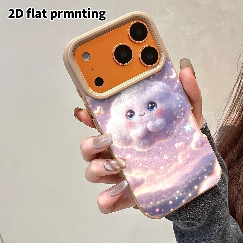 Phone Case: 2D Flat Lambskin Suitable for iPhone 18 17 16 15 14 13 Pro Protective Case, Cloud Baby, Christmas and Halloween Gifts
