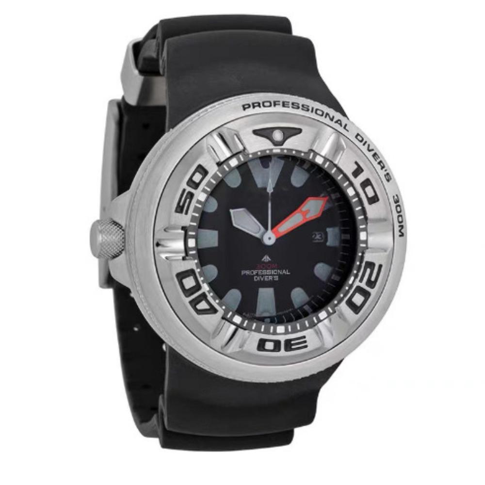 Large dial men s watch 3 needle watch men s watch quartz watch casual size 14 + leather case