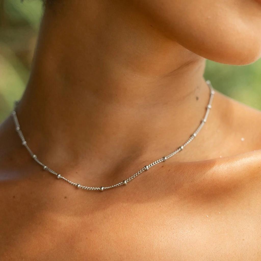 European And American Fashion Jewelry, Exquisite Single-Layer Beaded Collarbone Chain, Fashionable Personalized Party Accessories