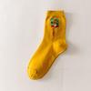 Women's Mid-Calf Cotton Socks: European & American Famous Painting Cartoon Design - Perfect for Autumn/Winter Casual or Sports Wear.