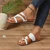 Fashion Women Minimalist Thong Sandals 2025 New Fashion Flat Sandals Summer Outdoor Beach Vacation Leisure Comfortable Woman Shoes