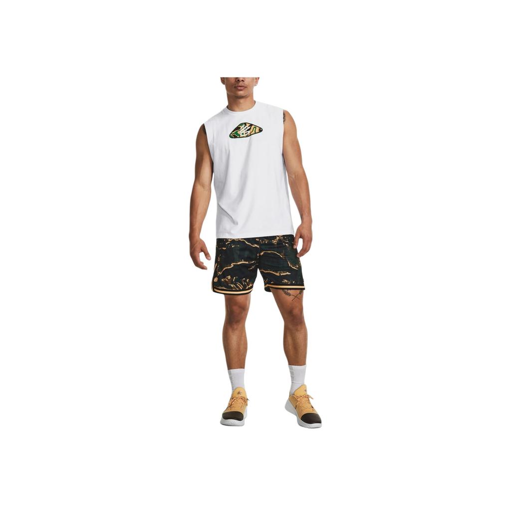 Under Armour Curry Round Neck Sleeveless Comfortable Vest Men Tops White 1380332-100