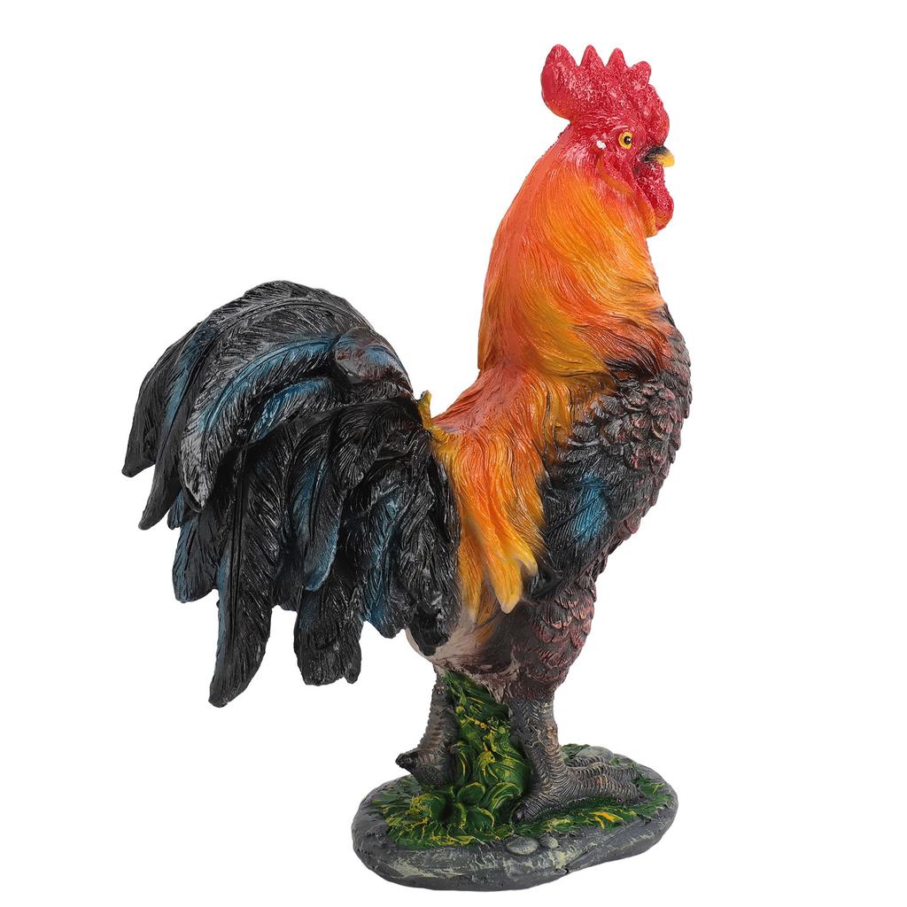 Chicken Figurine Resin Chicken Statue Garden Ornament Farm Animals Collection for Outdoor Backyard Patio Lawn Decoration