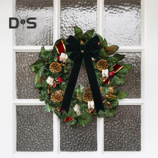 5 st Jul Sammet Råset Julgran Toppdekoration Krans Sammet Band Råset för Presentförpackning DIY Hantverk