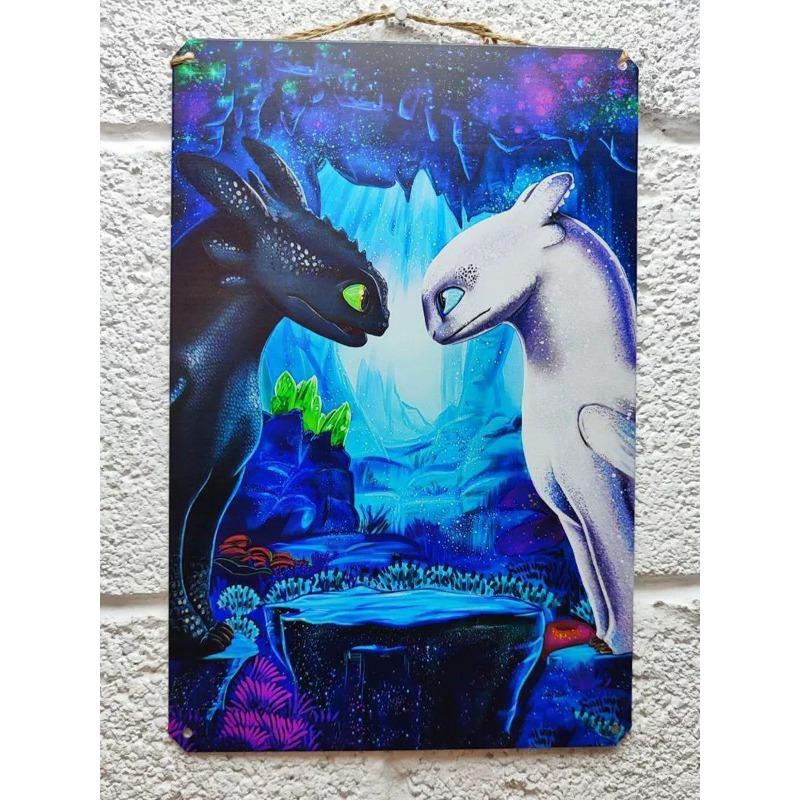 Dragon Metal Wall Art, Mythological Creature Decor Sign