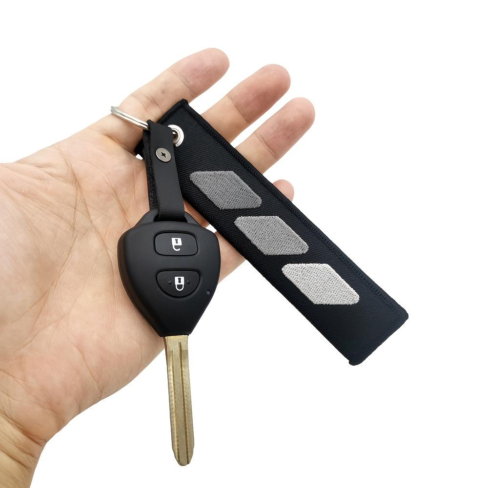 1pc Tricolor Car Keychain Embroidery Cloth Key Tag Car Keyring The Ideal Keychain for Men for Car/Motorcycle Accessories for Off-Road Vehicles