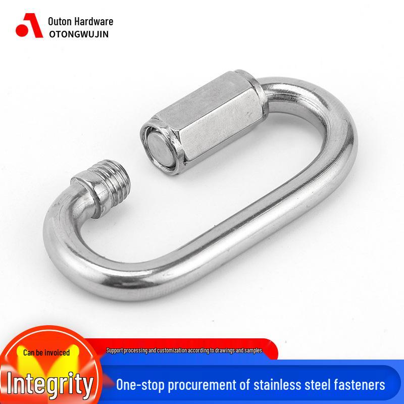 Stainless Steel Quick Link Safety Buckle for Climbing, Chain, and Dog Leash