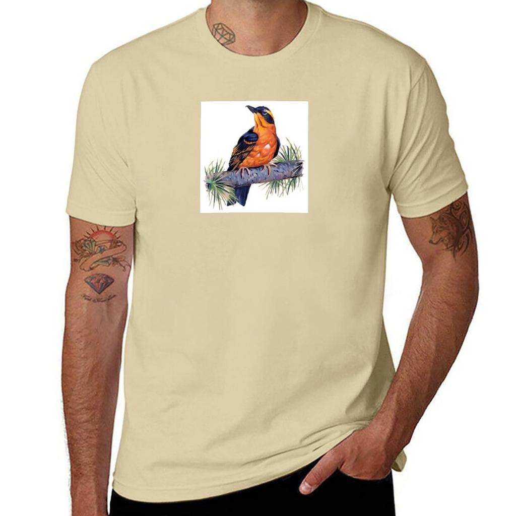 Birds In Hell TShirt Short sleeve tee aesthetic clothes mens graphic tshirts anime