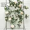 Rose Flower Vine Greenery for Air Conditioner Pipe Decoration and Wall Covering