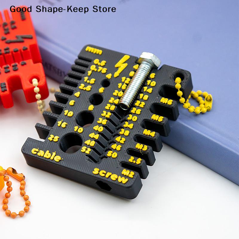 dailyPortable Nut And Drill Bit Thread Checker Screw Drill Bit Gauge 3D Printed Wire Screw Measuring Tool For Nuts Bolts Threads