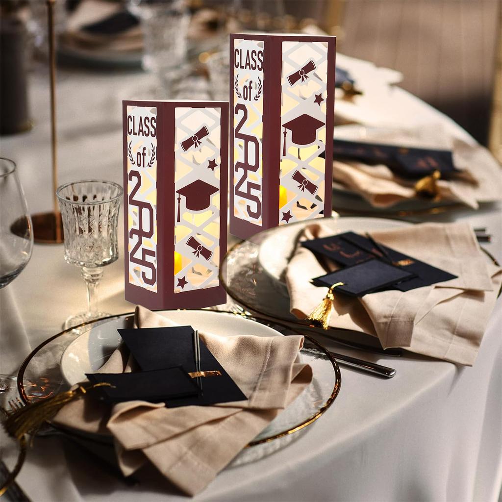Graduation Lanterns Table Decor Graduation Table Centerpiece Box Class of 2025 Graduation Decorations For Home Congrats Grad