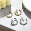 Elegant Retro-Style Ear Clips for Women - Luxurious, Piercing-Free Mosquito Coil Design Earrings