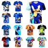 Stylish Sonic The Hedgehog Kids T-shirt With Colorful Cartoon Design For Boys And Girls