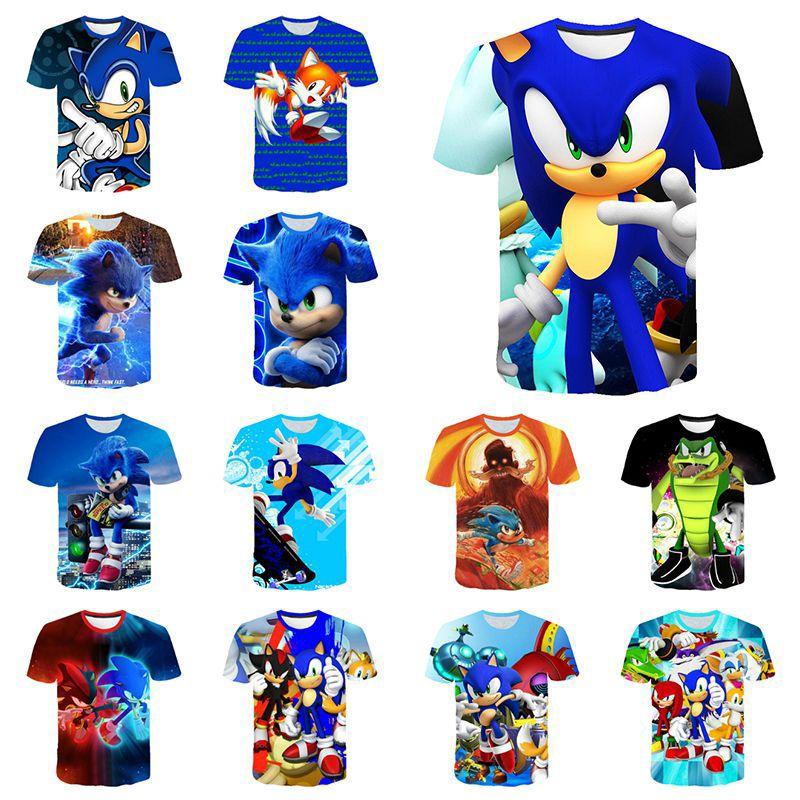 Stylish Sonic The Hedgehog Kids T-shirt With Colorful Cartoon Design For Boys And Girls