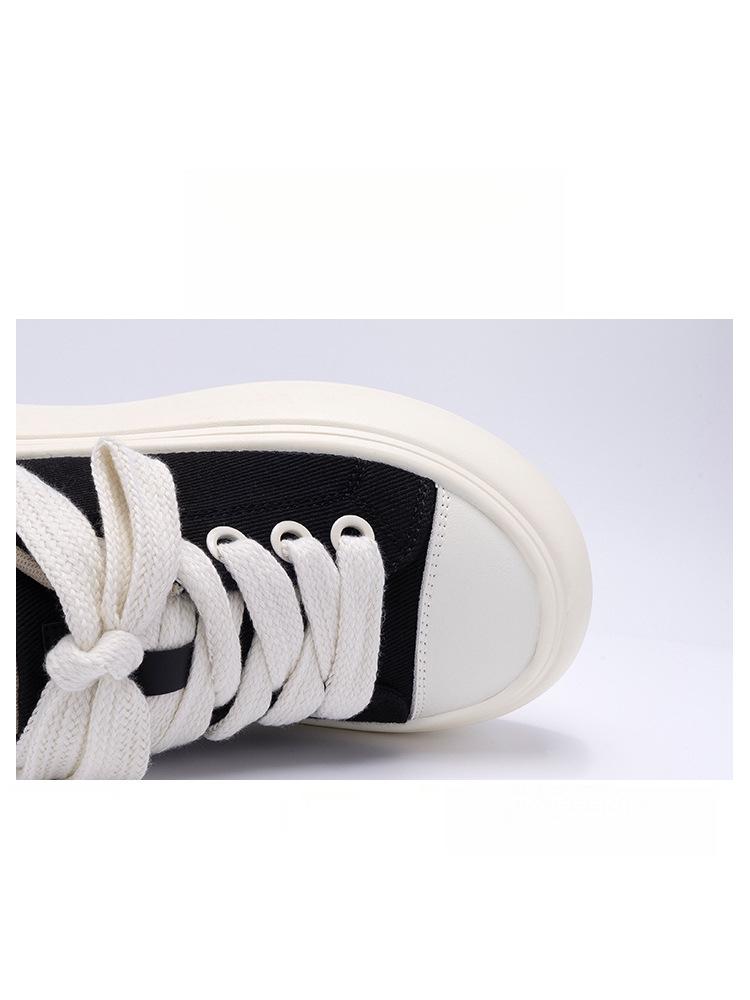 Men's 2025 Thick-Soled Canvas Shoes: Trendy, Height-Increasing Casual Shoes for Spring and Autumn.