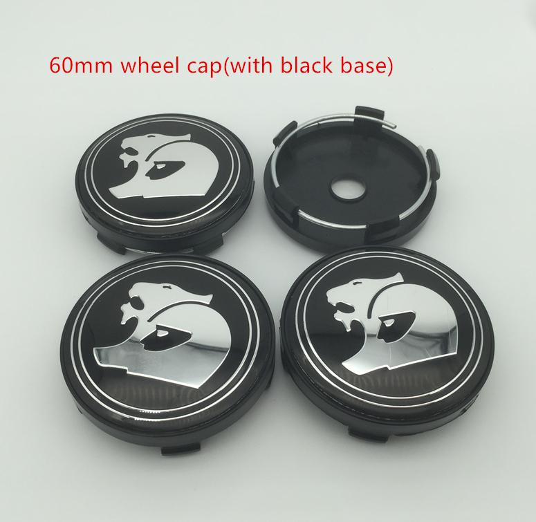 4pcs 56mm 60mm HSV Car emblem Wheel hub Center Cap Badge covers sticker Styling accessories