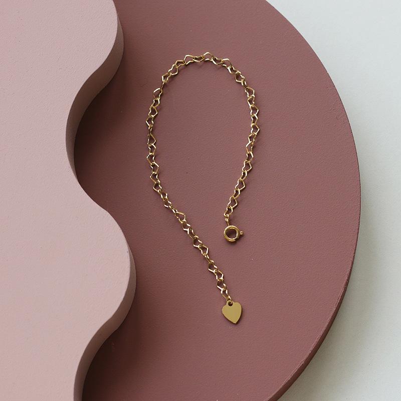 

Ожерелье и браслет Love Chain из титана XL363, позолота 18 карат, идеально подходит для влюбленных