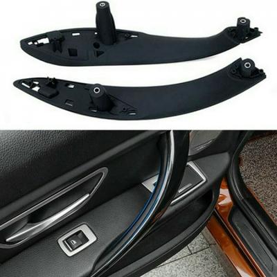 2PC Front Left & Right Inner Trim Door Pull Handle Black for BMW F30 F80 F31 F32