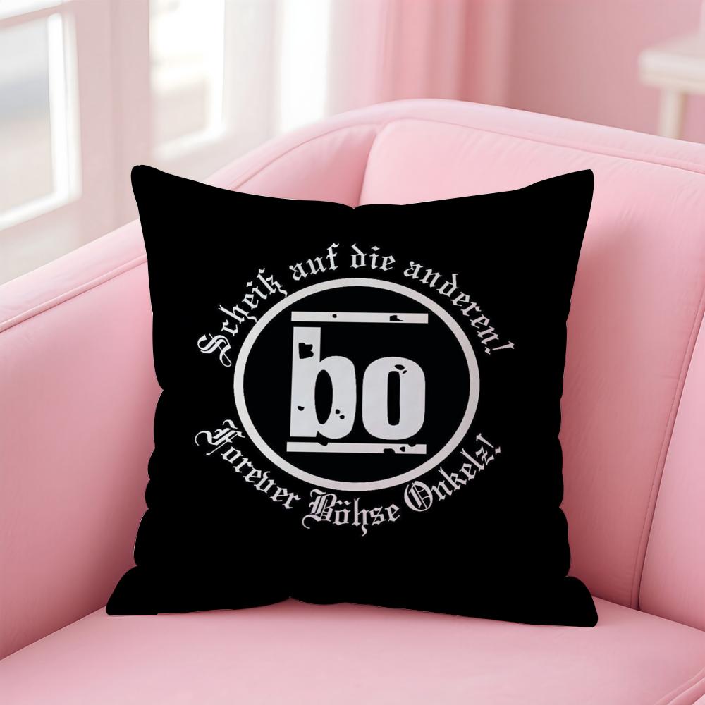B-Bohse O-Onkelz Cushion Cover Comfortable Reversible Pillow Cover Ideal for Car Sofa Bedroom & Beyond
