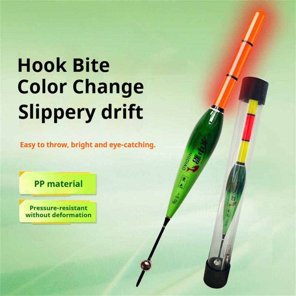 Electronic Auto Bottom Finding Fishing Float LED Color Changing Slip Bobber Set for Lure Rock Fishing Bite Indicator