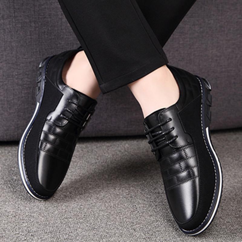 Herrenschuhe aus Leder zum Schnüren Hochwertige Herrenschuhe Lässige tägliche trendige Sneakers Herren Schwarz Bequemes Schuhwerk große Größe 51 52 53