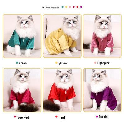 Vestiti per gatti estivi traspiranti in seta anti-pelo in stile giapponese