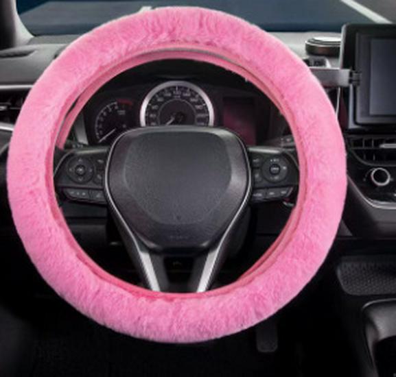 Men's & Women's Anti-Slip Winter Plush Steering Wheel Cover, O-Shape Fleece for Warmth