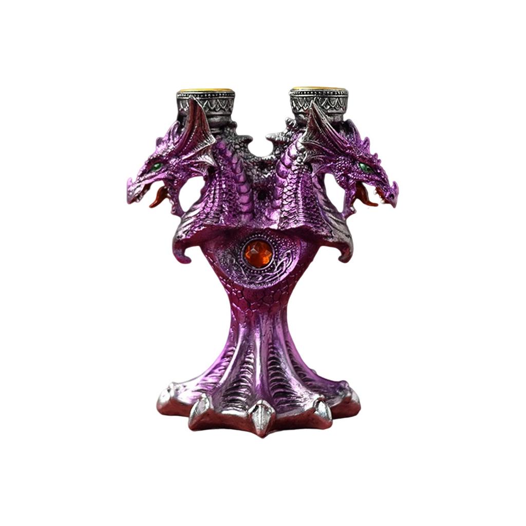 European And American Dragon Statue Candlestick Resin Craft Decorative Ornaments Halloween Desktop Decoration
