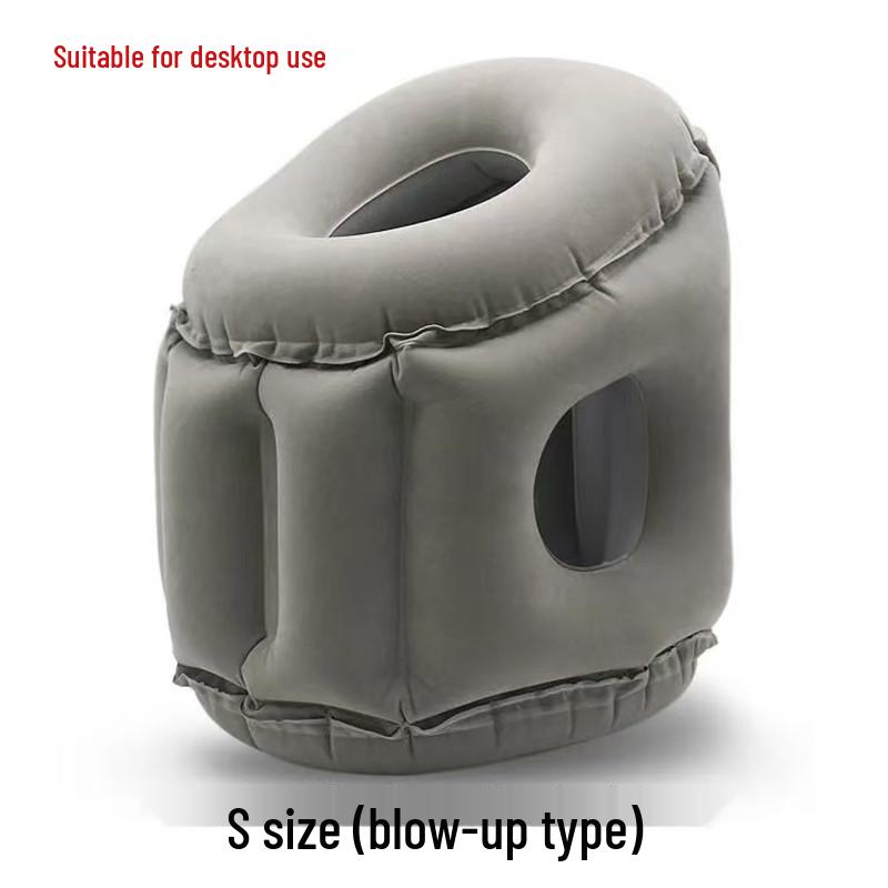 Inflatable Face-Down Travel Nap Pillow for Trains and Office