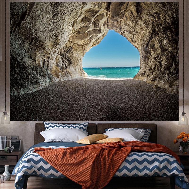 Fondo de tela para ventana, decorativo, estilo Ins, tapiz grande para colgar en la pared, tapiz Hippie geométrico, decoración de la habitación del hogar, decoración estética