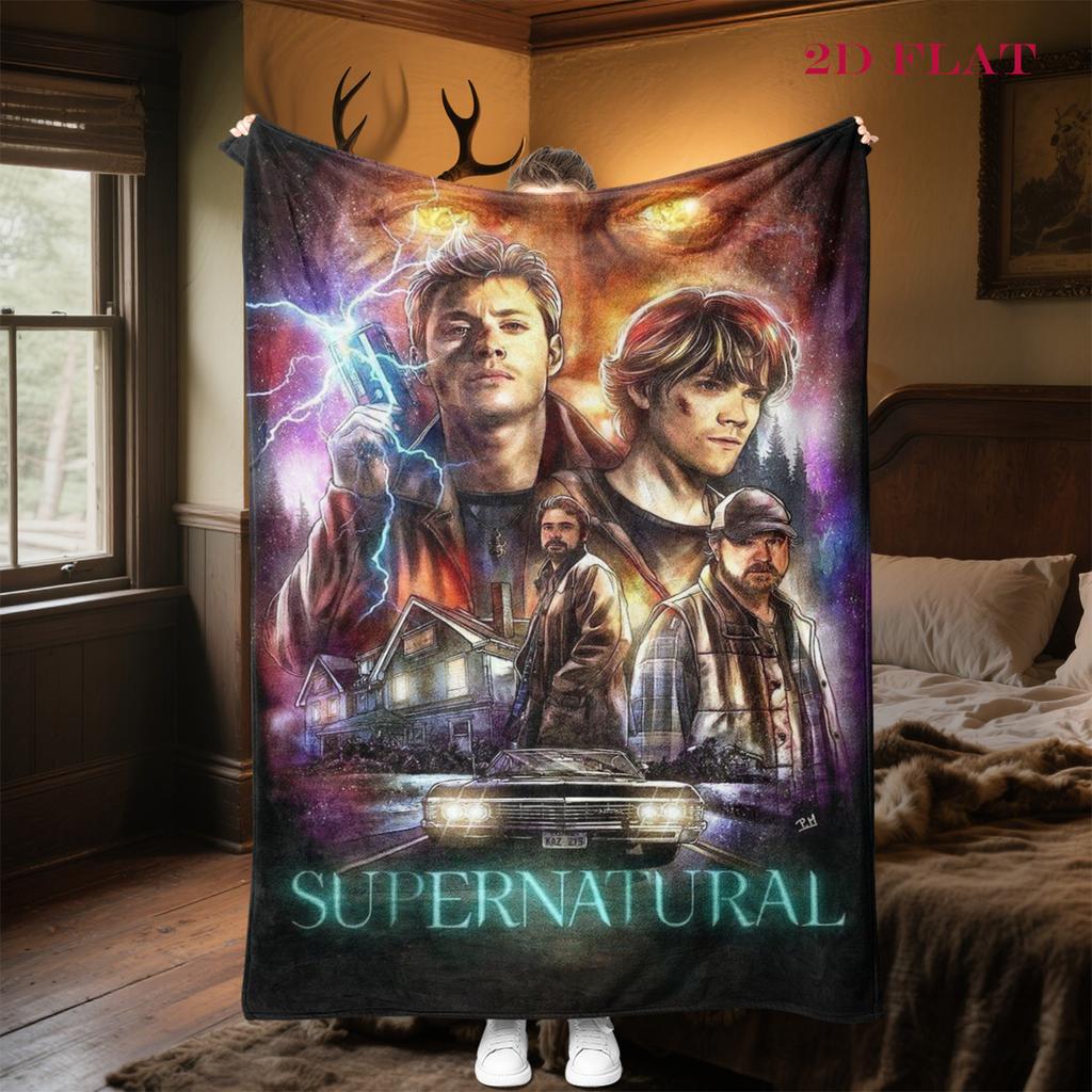 Supernatural Forces blanket Camping trip blanket Digital printing Office rest blanket Air conditioning blanket