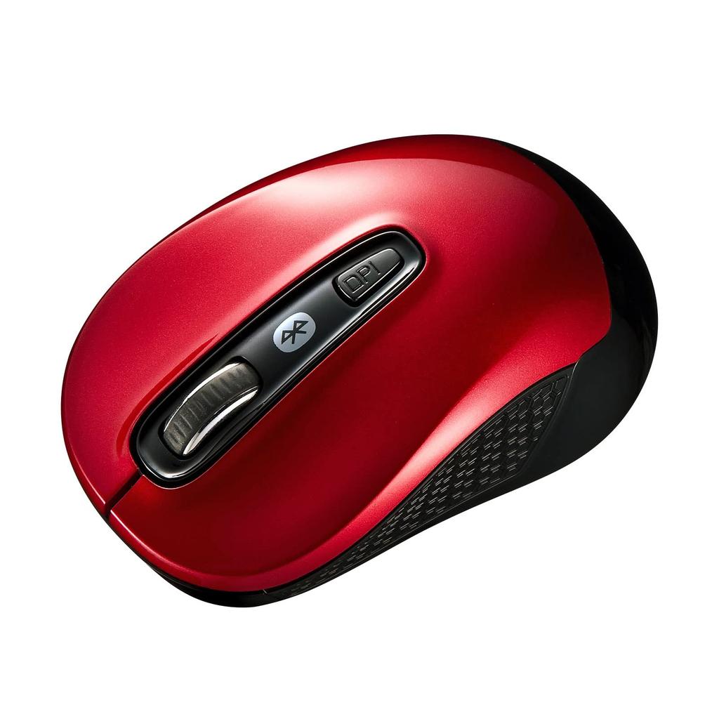 Sanwa Supply Bluetooth 5.0 Blue LED Mouse (Red) MA-BTBL29RN