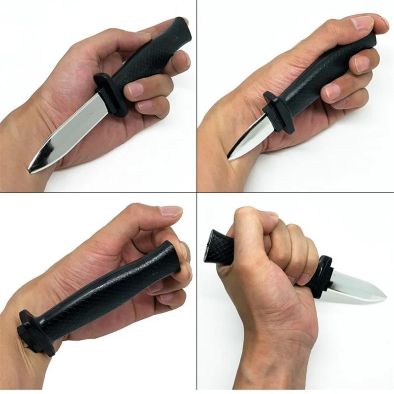 Retractable Fake Knife - Adult Plastic Magic Prank Toy for Jokes, Scary Tricks & Halloween Props (Realistic Toy)