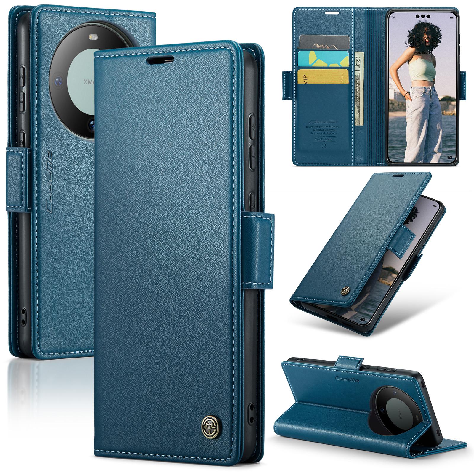 

For Huawei Mate 60 Pro+/Huawei Mate 60 Pro Leather Case CASEME 023 RFID Blocking 3 Card Slot Mobile Cover A