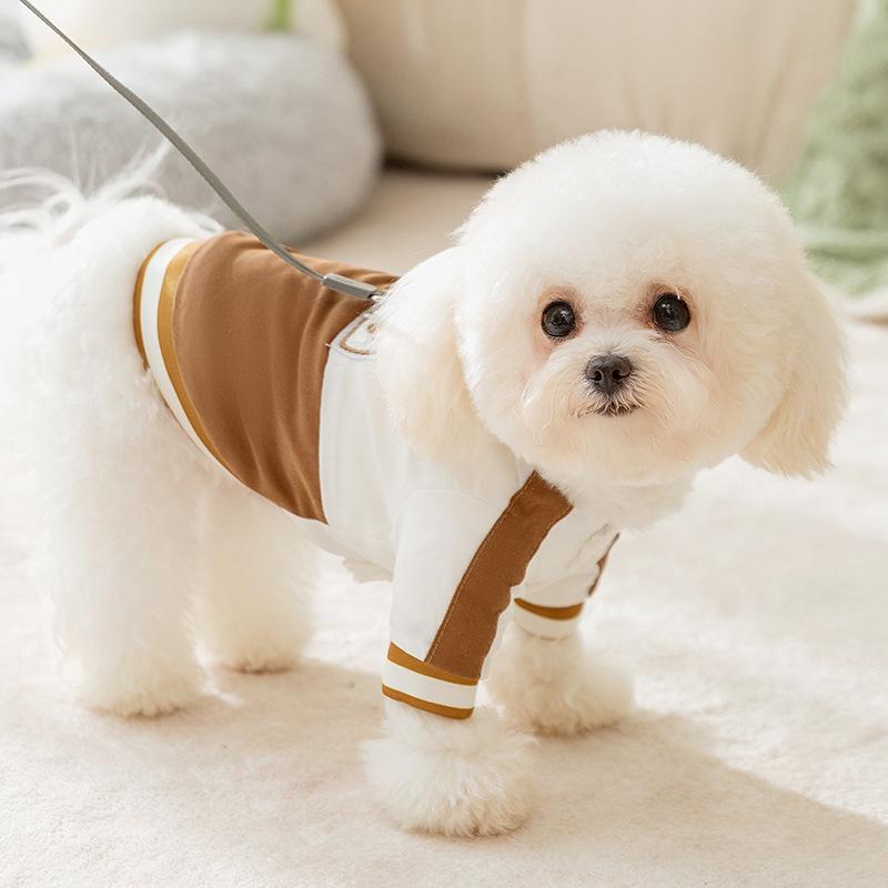 Cute Dog Baseball Suit Autumn and Winter Teddy Than Bear Small Dog Warm Bipeg Cat Pet Clothes
