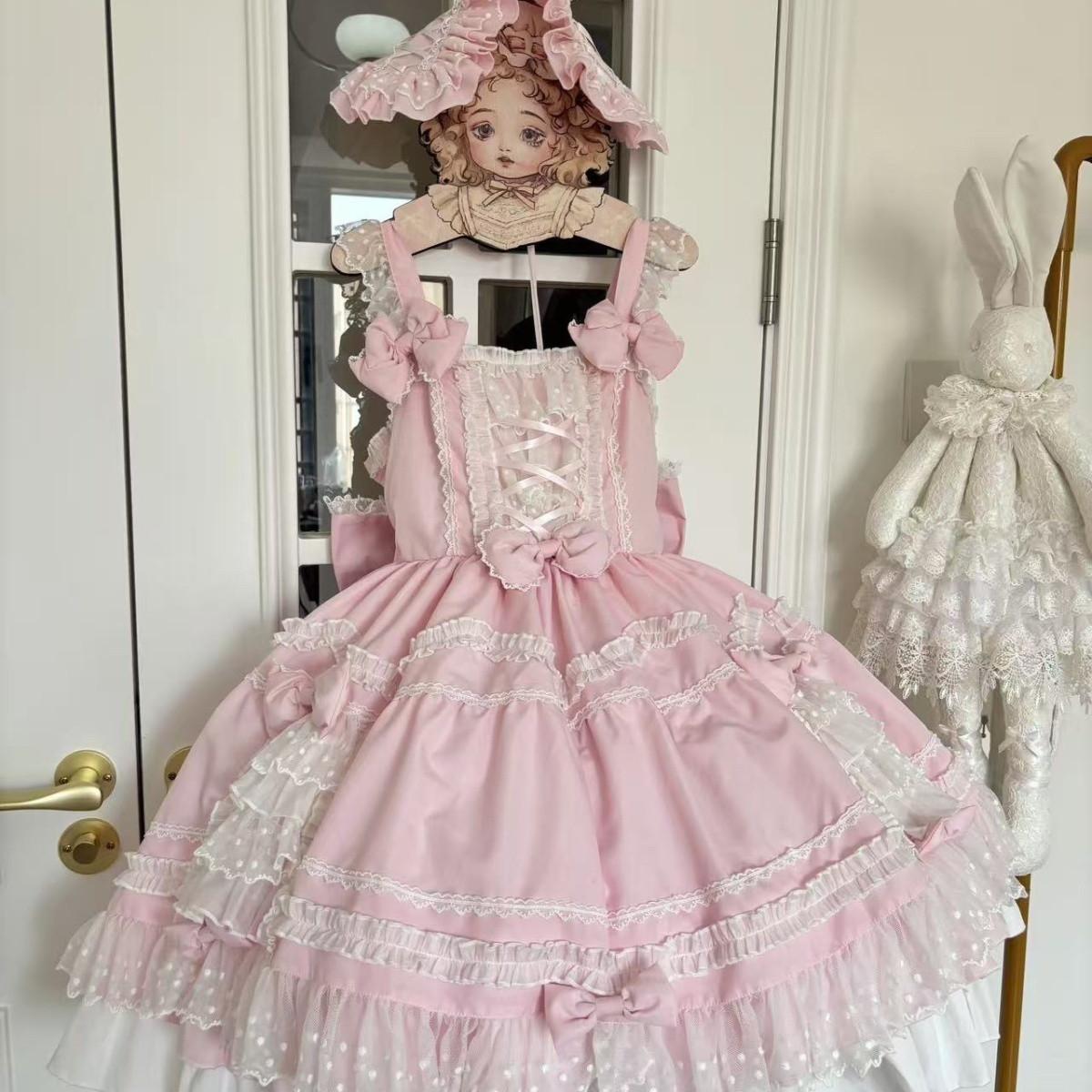 Salds Lolitas kleitas komplekts Krēmbalts mežģīņu