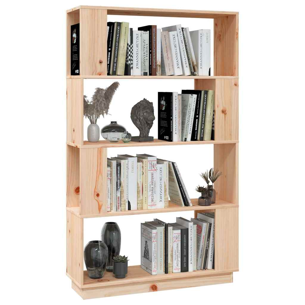 Bookshelf Room Divider 80 x 25 x 132 cm Solid Pine Wood