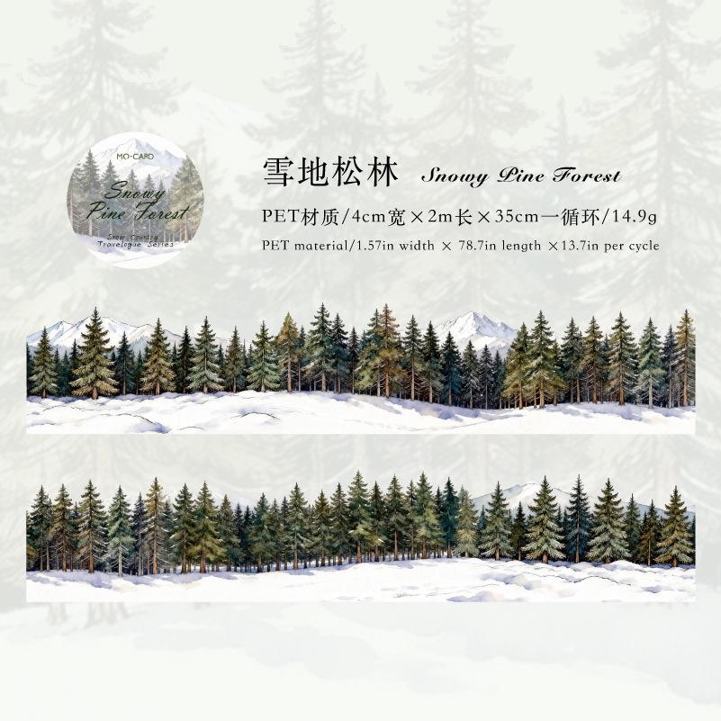 1 Roll 4x200cm Winter Snow Scene Theme Washi Tape Stickers DIY Scrapbook Journal Planner Diary Album Decorative Stickers