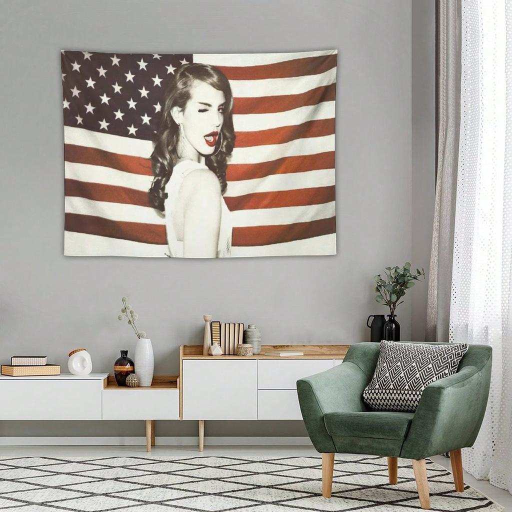 Lana Del Rey Music Album Inspired Tapestry Wall Hanging Poster Flag for Bedroom Living Room Decor Great Gift for Friends