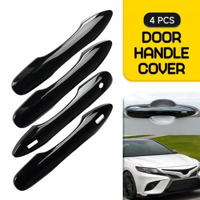 4X Glossy Black Door Handle Cover W/ Smart Key Hole For Toyota Camry 2018-2025 V
