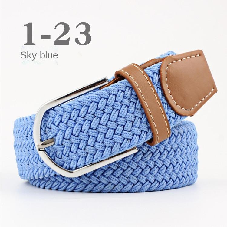 2026 New Fashion High Quality Explosive Women's Canvas Belt Men's Elastic Belt Casual Stretch Woven Pin Buckle Belt